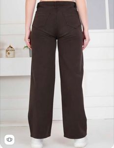 Stylish Brown Wide-Leg Jeans