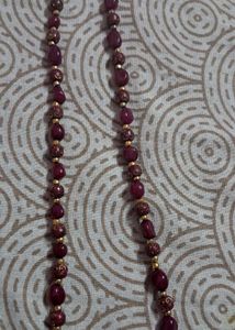 💞💞Ruby stone beaded necklace