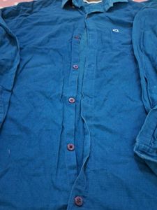 Blue Long Sleeve Button-Down Shirt