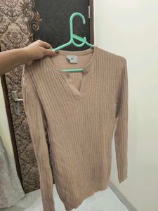 Stylish Full Sleeves Ribbed Top