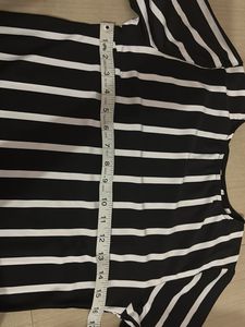 Black &amp; White Striped Sheath Dress