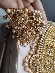 Exquisite Kundan &amp; Pearl Choker Necklace👍