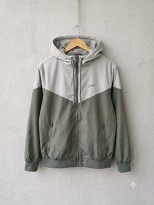 Men's Color Block Hooded Jacket
