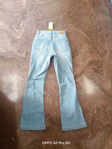 trendy light blue Flared bootcut Jeans