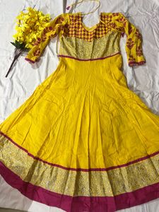 Yellow Gown For Haldi Function