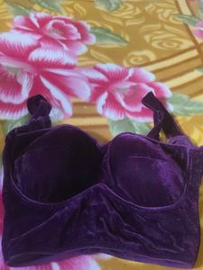 Velvet Bra Top - Rich Purple