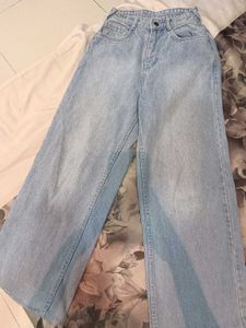 Light Wash High Waist Wide Leg Baggy Casual Jeans