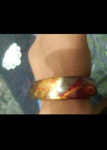 Unique Red &amp; Gold Bangle