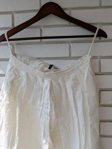 Cream Linen Palazzo Pants