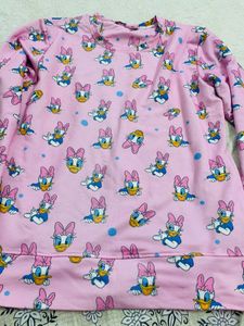 Daisy Duck Print Sweatshirt