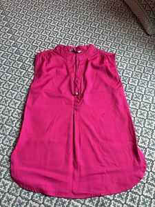 Vibrant Pink Sleeveless Tunic Top