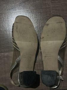 Sparkly Silver Jelly Sandals
