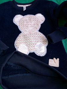 Cute Teddy Bear Navy Sweatshirt