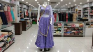 Elegant Lavender Lehenga Choli Set