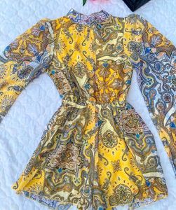 Paisley Print Romper/ Playsuit