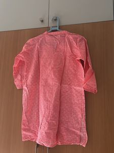 Pink Printed cotton cord set for women