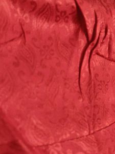 Red Jacquard Blouse