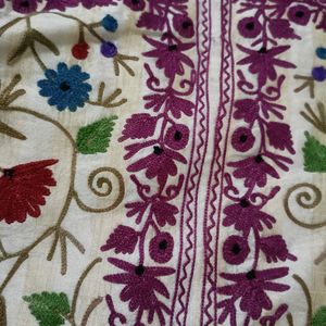 Kashmiri Embroidery Kurta Purple