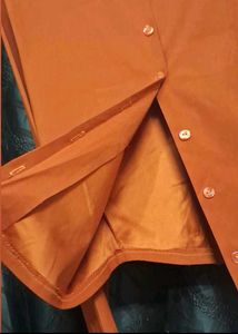 Rust-Colored Button-Down Shirt