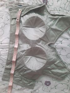 Beautiful Pista Colour Lehnga With Padded Blouse A