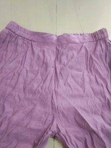 Purple Embroidered Kurta  set suit
