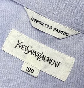 SAINT LAURENT YSL Classic Blue Button-Down Shirt