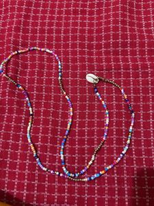 Boho Beaded Necklace with Cowrie Shell