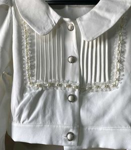 White Cropped Blouse