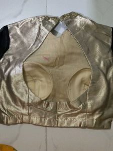 Elegant Gold &amp; Black Embellished full sleeve Blous