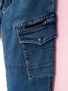 Stylish Blue Cargo Jeans