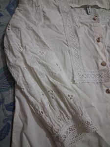 White shirt with Lace detailing