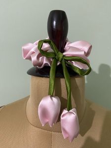 Cute Pink Tulip Scrunchie