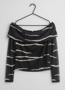 Stylish Striped Mesh Top
