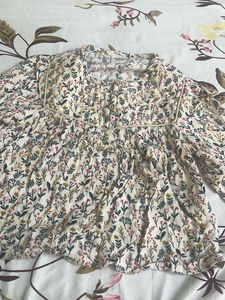 Floral Print Button-Up Top