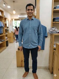 Men's Blue Casual Shirt