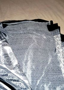 ajrakh crepe silk saree blous