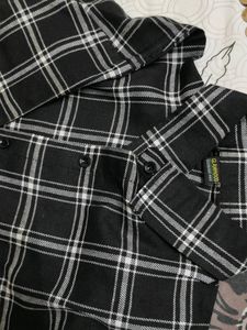 Classic Black &amp; White Plaid Shirt