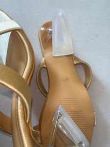 Gold Heeled Sandals
