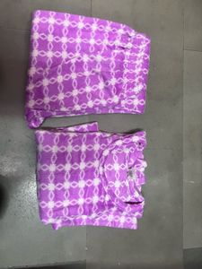 Chic Purple Geometric Print Dress