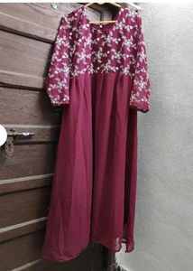 Elegant Embroidered Anarkali Gown