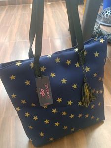 Avaasa Star ⭐ Printed With Tassels Tote Bag