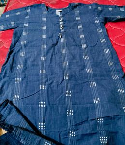 Stylish Blue Printed kurta set with dupatta