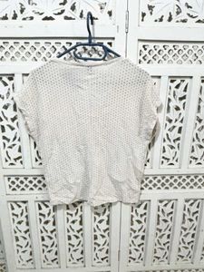 🌸 Imported Textured V-Neck Top I