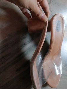 Clear Strap Block Heels