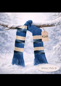 🧣Cozy Striped Knit Scarf