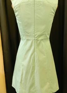 Mint Green V-Neck A-Line Dress