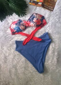Tropical Print Bikini Set