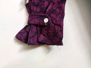 🔥BUY1GET1🔥 solid purple designed women's top