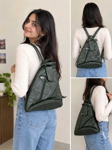 Chic Black Leather Backpack