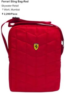 OG Ferrari Unisex Red Sling Bag